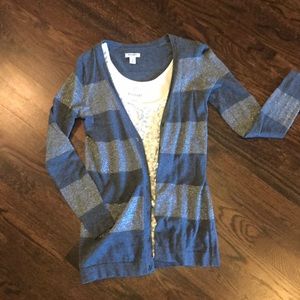 Matte and sparkle grey sweater